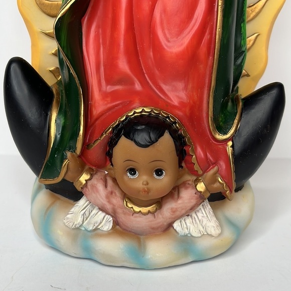 Our Lady Of Guadalupe Baby Face Statue Virgin Mary Catholic Virgen De Guadalupe - Picture 6 of 11